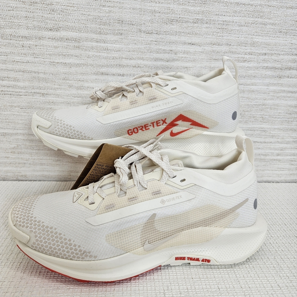 Sz 8.5 Nike React Pegasus Trail 5 GoreTex Running Shoes Sail Women FQ0912-100